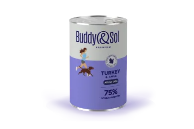 Buddy&Sol ADULT Влажный корм премиум-класса для собак всех пород (индейка с ябл…