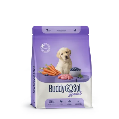 Buddy&Sol Special Полнорационный сухой корм суперпремиум-класса с индейкой, чер…