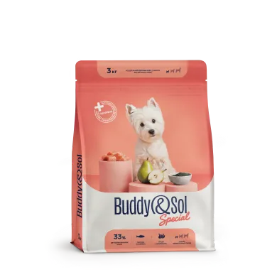 Buddy&Sol Special Полнорационный сухой корм суперпремиум-класса с лососем и инд…