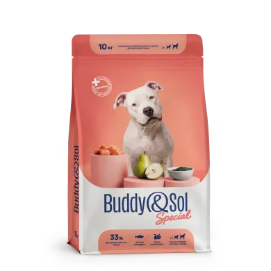Buddy&Sol Special Полнорационный сухой корм суперпремиум-класса с лососем и инд…