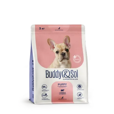 Buddy&Sol Superpremium PUPPY ПОЛНОРАЦИОННЫЙ СУХОЙ КОРМ СУПЕРПРЕМИУМ-КЛАССА С ГО…