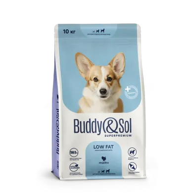 Buddy&Sol Superpremium LOW FAT НИЗКОЕ СОДЕРЖАНИЕ ЖИРОВ ПОЛНОРАЦИОННЫЙ СУХОЙ КОР…