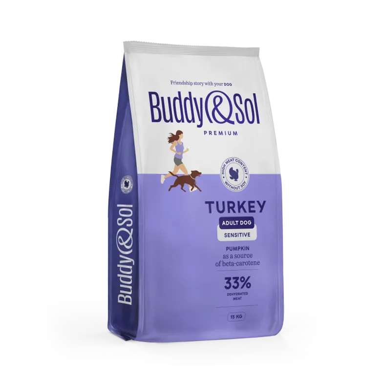 Buddy&Sol SENSITIVE Полнорационный сухой корм премиум-класса с индейкой для взр…